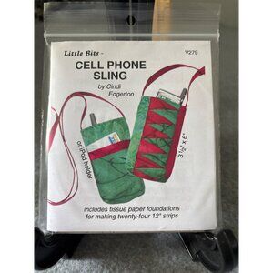 Little Bits Cell Phone Sling Pattern by Cindi Edgerton 3.5" x 6" Tissue Paper Fo